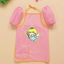 Childrens apron Mens and womens childrens baby princess overcoat anti-dressing and eating sleeves Kindergarten waterproof and anti-dirty painting clothes