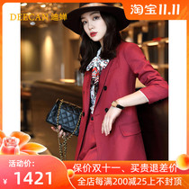 Senior sense fashion professional suit women 2021 autumn and winter New Korean red fried street office workers small suit