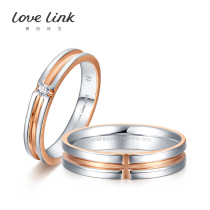 lovelink sterling silver original simple light luxury niche design sense ring vow couple ring pair