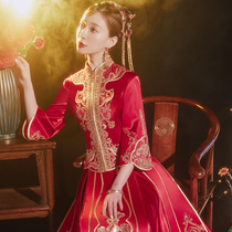 Xiuhe clothing 2021 new summer bride Chinese wedding dress dragon and phoenix gown costume bridal clothing wedding dress