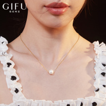 GIFU a pearl pendant necklace female summer 925 sterling silver jewelry niche design sense choker versatile simple