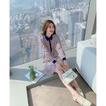 Spring womens 2021 new plaid dress temperament spring shirt skirt high-end small man autumn dress
