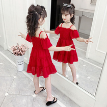 Korean girl dress 2021 new summer dress childrens dress Princess skirt girl Net Red Summer foreign style fashion
