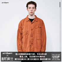  ATTEMPT AW20 Multi-pocket bright line text printing washing tooling jacket casual top jacket men