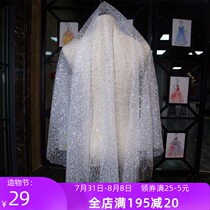 New shaking sound with the same bright flash veil headdress super fairy wedding dress bride wedding headdress customization