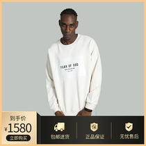 FEAR OF GOD SIXTH SEASON MAIN LINE PATCH ROUND NECK SWEATER MENS LONG-SLEEVED HIGH STREET LOOSE TOP MENS AND WOMENS INS TIDE