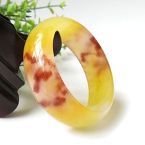 Xinjiang jade bracelet Gobi jade floating flower jade bracelet women jade bracelet