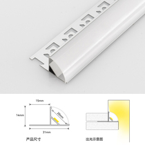 45度铝槽悬浮吊顶氛围灯带卡槽三角反光灯槽回光槽线型灯角灯洗墙