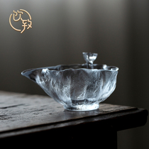 Drinking frozen burnt glass fair cup household high-end Japanese-style kung fu tea set high-end tea divider single tea sea