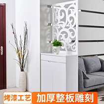 Living room screen partition cabinet hollow carved entrance cabinet small apartment entrance shoe cabinet paint foyer cabinet simple and modern