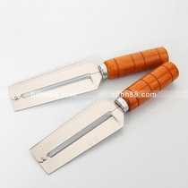 Multifunctional stainless steel sugar cane knife peeler wooden handle pineapple knife Pineapple peeler knife planer supermarket stall supply