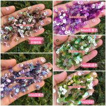 5mm6mm color beads DIY material plating symphony sequins Dress glitter handmade jewelry accessories