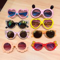 New childrens cartoon sunglasses sunshade cute toy sunglasses simple candy color girl baby glasses