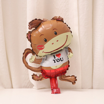 Mini cute special-shaped small aluminum film birthday balloon multi-party arrangement baby one year old Hundred Days background decoration