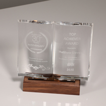 Creative Teachers Festival Crystal Trophy Custom Crystal Book Boom Teacher Medal Honorable Retirement Thanks To Card Memorabilia