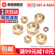 Copper nut copper screw cap copper hexagonal nut screw cap screw M1 M1 4M1 4M1 5M3M4M5-M20 5M3M4M5-M20