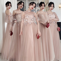 Bridesmaid dress 2021 new summer fairy quality long bridesmaid group dress female sister dress thin meat dress