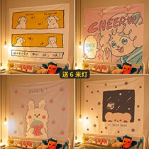  Dormitory wall hanging cloth New product ins style cartoon bedroom background cloth wall cloth live tapestry cloth Bedside decorative painting