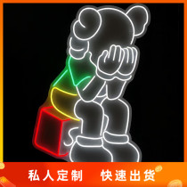  Luminous word 12v lamp with modeling logo net red wall kaws big doll neon custom color-changing marquee