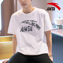 Anta short sleeve T-shirt mens white T loose summer 2021 new design sense Sports running shirt half sleeve men