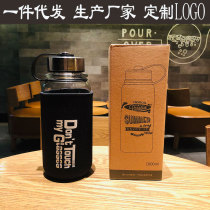 Water bottle teacup with large capacity space glass cup men and women portable net red in wind creative Han edition students