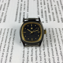 Shanghai Watch Factory four Diamond brand square black shell black surface manual mechanical womens watch diameter 26 mm