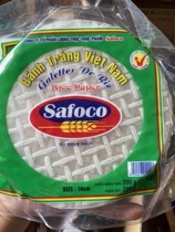 Vietnam Safoco Crystal eats spring rolls of rice paper 16 cm and 200 grams of various food sauce in Southeast Asia