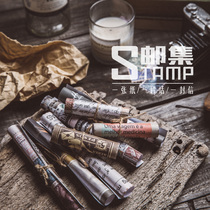 Postal collection retro Aviation do old stamp book theme Note notebook Handbook collage diy decorative message material paper