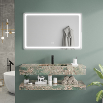  (Muye)Rock board Amazon green rock board bathroom cabinet combination smart face wash basin cabinet size customization