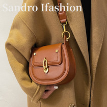 France Sandro Ifashion small bag women 2021 new fashion versatile messenger shoulder saddle bag tide