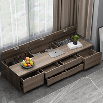 Solid wood bay window cabinet can sit low cabinet window sill cabinet floor cabinet balcony storage cabinet drawer locker tatami custom