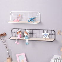 Creative Nordic ins simple word shelf Home wall-mounted Wrought iron shelf Wall decoration wall storage finishing rack