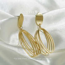 NAKO earrings niche design sense earrings 2021 new fashion summer atmosphere exaggerated temperament goddess fan earrings