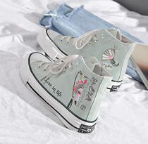  2020 Spring new female Han version High Help Sail Cloth Shoe Tide Students Net Red Ins Board Shoes