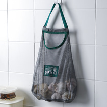Kitchen fruit and vegetable storage bag multi-function portable hand carry ginger garlic onion hollow breathable storage bag