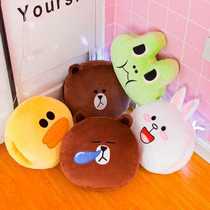 Cartoon autumn and winter plush hand warm hand can be intervened in hand warm cover outdoor hand warm treasure pillow multi-function nap pillow