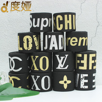 Clothing accessories household pants rubber band elastic band wide elastic color pattern flat pants waist thick elastic rope