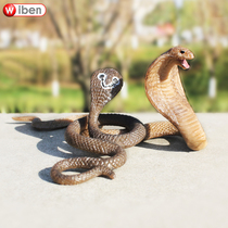 Simulation Wildlife World Small Cobra Model Solid Plastic Snake Toy Model Childrens Cognitive ornaments
