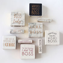 American style personality creative 24k gold English small Four Square clip ceramic ornaments shooting props