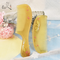 Yu Beauty Natural Horn Comb Gift Box Suit < Love Love Birds > custom lettering manual lacquer art to send girlfriend