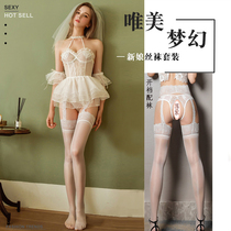  Sexy underwear clothes show sm pajamas passion suit white wedding sexy bride temptation uniform wedding female emotions