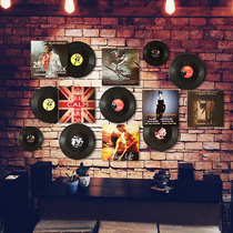 Vintage vinyl record wall decoration Creative poster Bar Cafe Living room room ktv background wall decoration