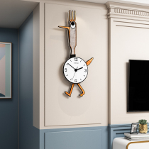 Cartoon cute watch wall clock Living room hanging creative Nordic fashion household net red wall decoration simple clock