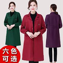 Thin-style attendant grown-up Thickened Section Shop Clothes Overalls Supermarket Hood Clothing Womens Dust Resistant Work Clothes Big Coat With Cap