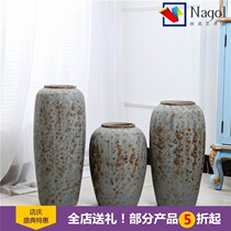 Metal rust-colored Nordic ceramic floor vase Jingdezhen ceramic manufacturers can customize ornaments