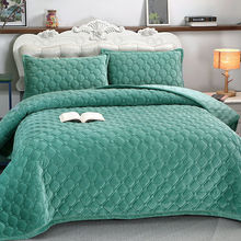 水晶绒毛毯床单加厚ab版法兰绒床盖盖毯珊瑚绒夹棉床单单双人毯子
