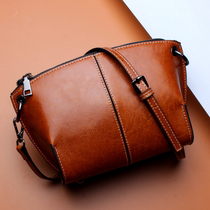 Gussen Slave Shell Packs Fashion Genuine Leather Women Bag Retro Bull Leather single shoulder bag Jane about inclined satchel 100 lap soft leather bag