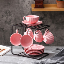 European coffee cup set Nordic simple afternoon tea set English creative household ceramic coffee cup and saucer set