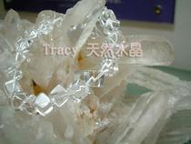 Natural white crystal bracelet square 8mm health aid industry recruitment bracelet accessories Wang peach blossom jewelry