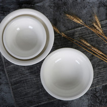 Pure white ceramic soup bowl big noodle bowl soup pot rice bowl rice bowl deep bowl restaurant hotel tableware bubble powder bowl